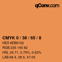 カラーコード: CMYK 0 / 38 / 65 / 8 | qconv.com