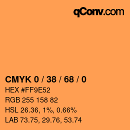 カラーコード: CMYK 0 / 38 / 68 / 0 | qconv.com