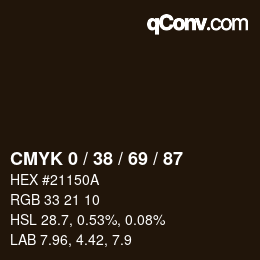 Color code: CMYK 0 / 38 / 69 / 87 | qconv.com