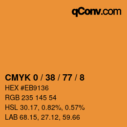 カラーコード: CMYK 0 / 38 / 77 / 8 | qconv.com