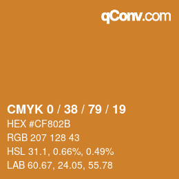 Color code: CMYK 0 / 38 / 79 / 19 | qconv.com