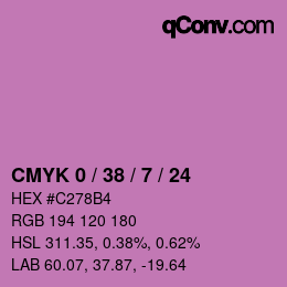 Color code: CMYK 0 / 38 / 7 / 24 | qconv.com