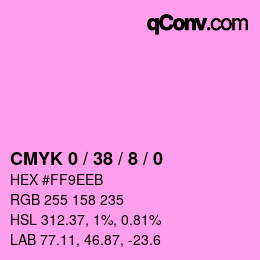 颜色代码: CMYK 0 / 38 / 8 / 0 | qconv.com