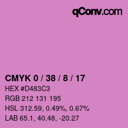 Color code: CMYK 0 / 38 / 8 / 17 | qconv.com