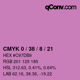 颜色代码: CMYK 0 / 38 / 8 / 21 | qconv.com