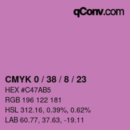 Color code: CMYK 0 / 38 / 8 / 23 | qconv.com