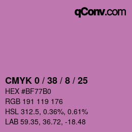 Color code: CMYK 0 / 38 / 8 / 25 | qconv.com