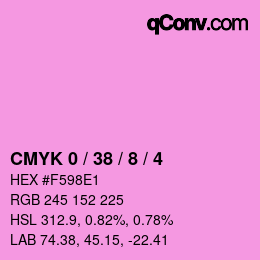 カラーコード: CMYK 0 / 38 / 8 / 4 | qconv.com