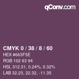 カラーコード: CMYK 0 / 38 / 8 / 60 | qconv.com