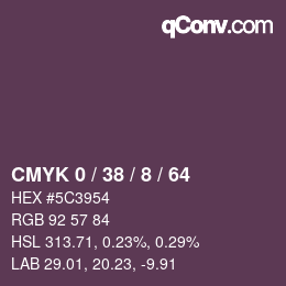 Color code: CMYK 0 / 38 / 8 / 64 | qconv.com