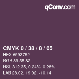 Color code: CMYK 0 / 38 / 8 / 65 | qconv.com