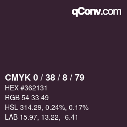 カラーコード: CMYK 0 / 38 / 8 / 79 | qconv.com