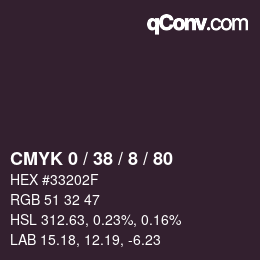 Color code: CMYK 0 / 38 / 8 / 80 | qconv.com