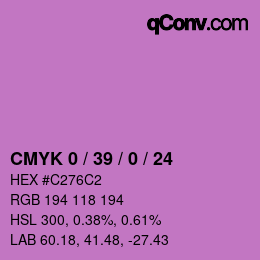 カラーコード: CMYK 0 / 39 / 0 / 24 | qconv.com