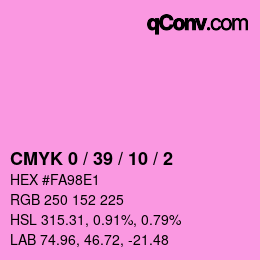 カラーコード: CMYK 0 / 39 / 10 / 2 | qconv.com
