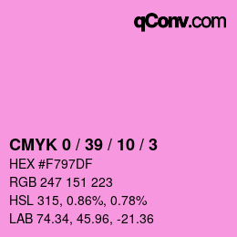 Color code: CMYK 0 / 39 / 10 / 3 | qconv.com