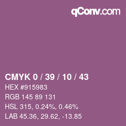 Color code: CMYK 0 / 39 / 10 / 43 | qconv.com