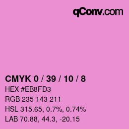 Color code: CMYK 0 / 39 / 10 / 8 | qconv.com