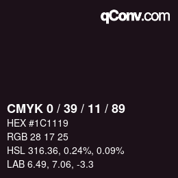 Color code: CMYK 0 / 39 / 11 / 89 | qconv.com