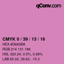 颜色代码: CMYK 0 / 39 / 13 / 16 | qconv.com