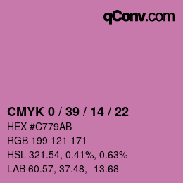 Color code: CMYK 0 / 39 / 14 / 22 | qconv.com