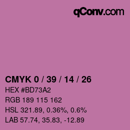 Color code: CMYK 0 / 39 / 14 / 26 | qconv.com