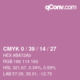Código de color: CMYK 0 / 39 / 14 / 27 | qconv.com