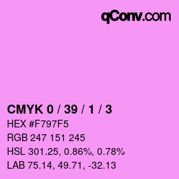 Color code: CMYK 0 / 39 / 1 / 3 | qconv.com