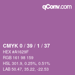 カラーコード: CMYK 0 / 39 / 1 / 37 | qconv.com
