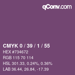 Color code: CMYK 0 / 39 / 1 / 55 | qconv.com