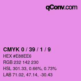 Color code: CMYK 0 / 39 / 1 / 9 | qconv.com