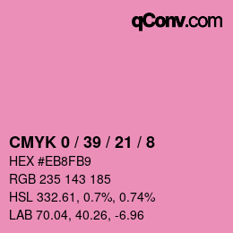 Color code: CMYK 0 / 39 / 21 / 8 | qconv.com