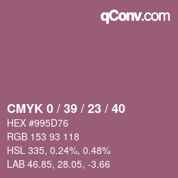 Color code: CMYK 0 / 39 / 23 / 40 | qconv.com
