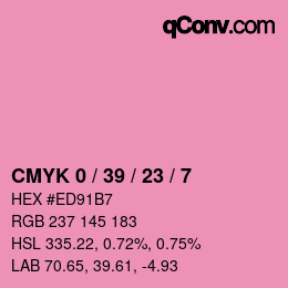 Color code: CMYK 0 / 39 / 23 / 7 | qconv.com