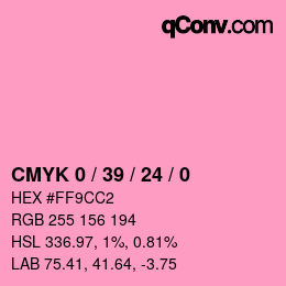 颜色代码: CMYK 0 / 39 / 24 / 0 | qconv.com
