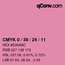 Color code: CMYK 0 / 39 / 24 / 11 | qconv.com