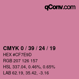 Color code: CMYK 0 / 39 / 24 / 19 | qconv.com