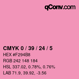 颜色代码: CMYK 0 / 39 / 24 / 5 | qconv.com