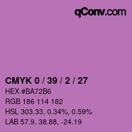Color code: CMYK 0 / 39 / 2 / 27 | qconv.com