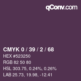 颜色代码: CMYK 0 / 39 / 2 / 68 | qconv.com