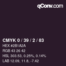 Color code: CMYK 0 / 39 / 2 / 83 | qconv.com