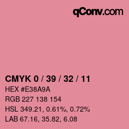 Color code: CMYK 0 / 39 / 32 / 11 | qconv.com