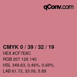 Color code: CMYK 0 / 39 / 32 / 19 | qconv.com