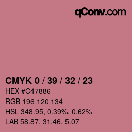 颜色代码: CMYK 0 / 39 / 32 / 23 | qconv.com