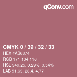 Color code: CMYK 0 / 39 / 32 / 33 | qconv.com