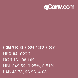 Color code: CMYK 0 / 39 / 32 / 37 | qconv.com