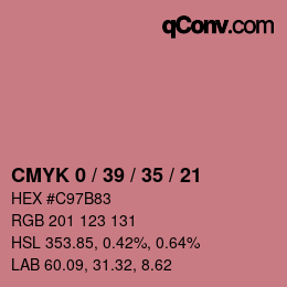 Color code: CMYK 0 / 39 / 35 / 21 | qconv.com