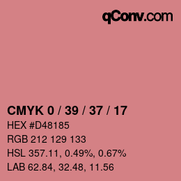颜色代码: CMYK 0 / 39 / 37 / 17 | qconv.com