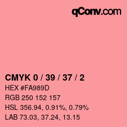 Color code: CMYK 0 / 39 / 37 / 2 | qconv.com