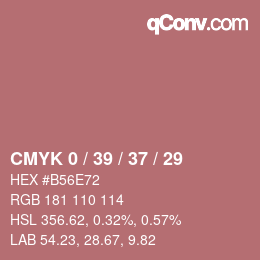Color code: CMYK 0 / 39 / 37 / 29 | qconv.com